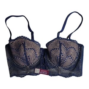 Adore Me Navy Lace Bra